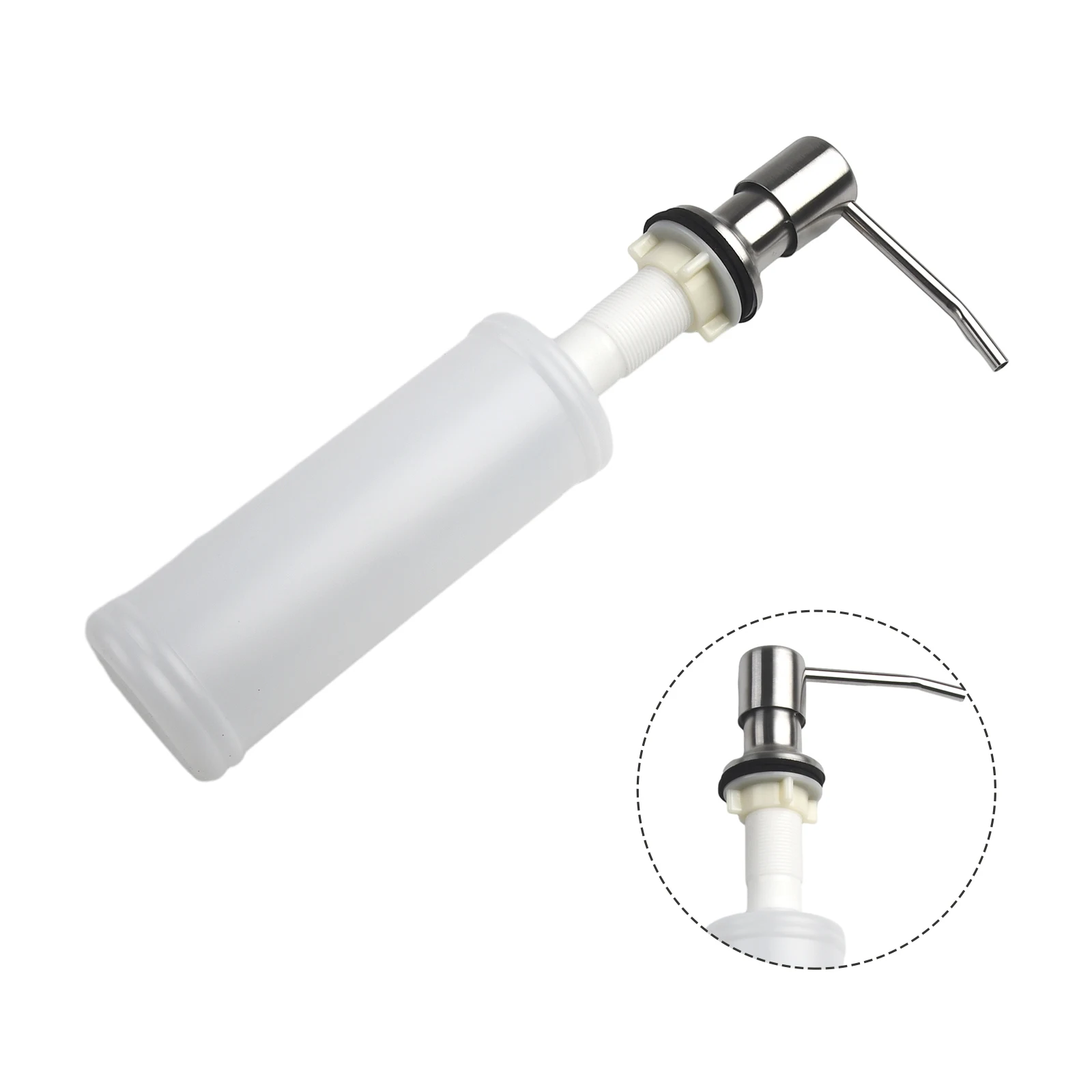 

350ml Kitchen Sink Liquid Soap Dispenser Pump Liquid Soap Bottle Sink Mount Hand Pressure Soap Dispenser Bathroom Accessories