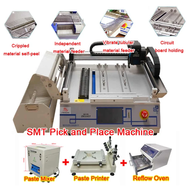 ZB3245T اثنين من رؤساء SMT اختيار ومكان آلة مع مغذيات PCB آلة رقاقة جبل  لحام لصق خلاط مجموعة الطابعة بالشاشة الحريرية AliExpress