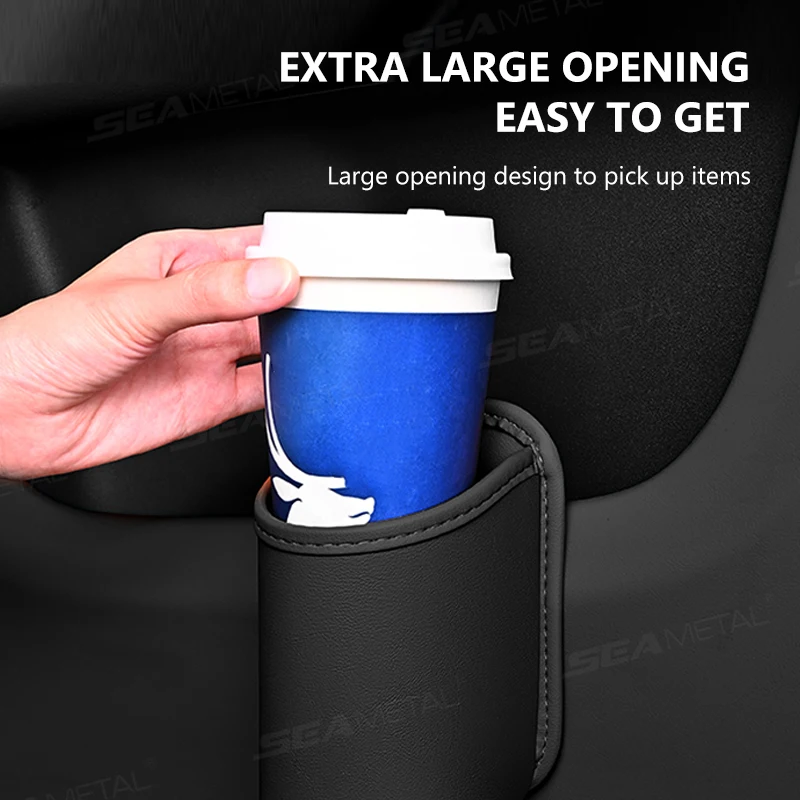 Premium Leatherette Car Door Cup Holder Waterproof Wear Resistant