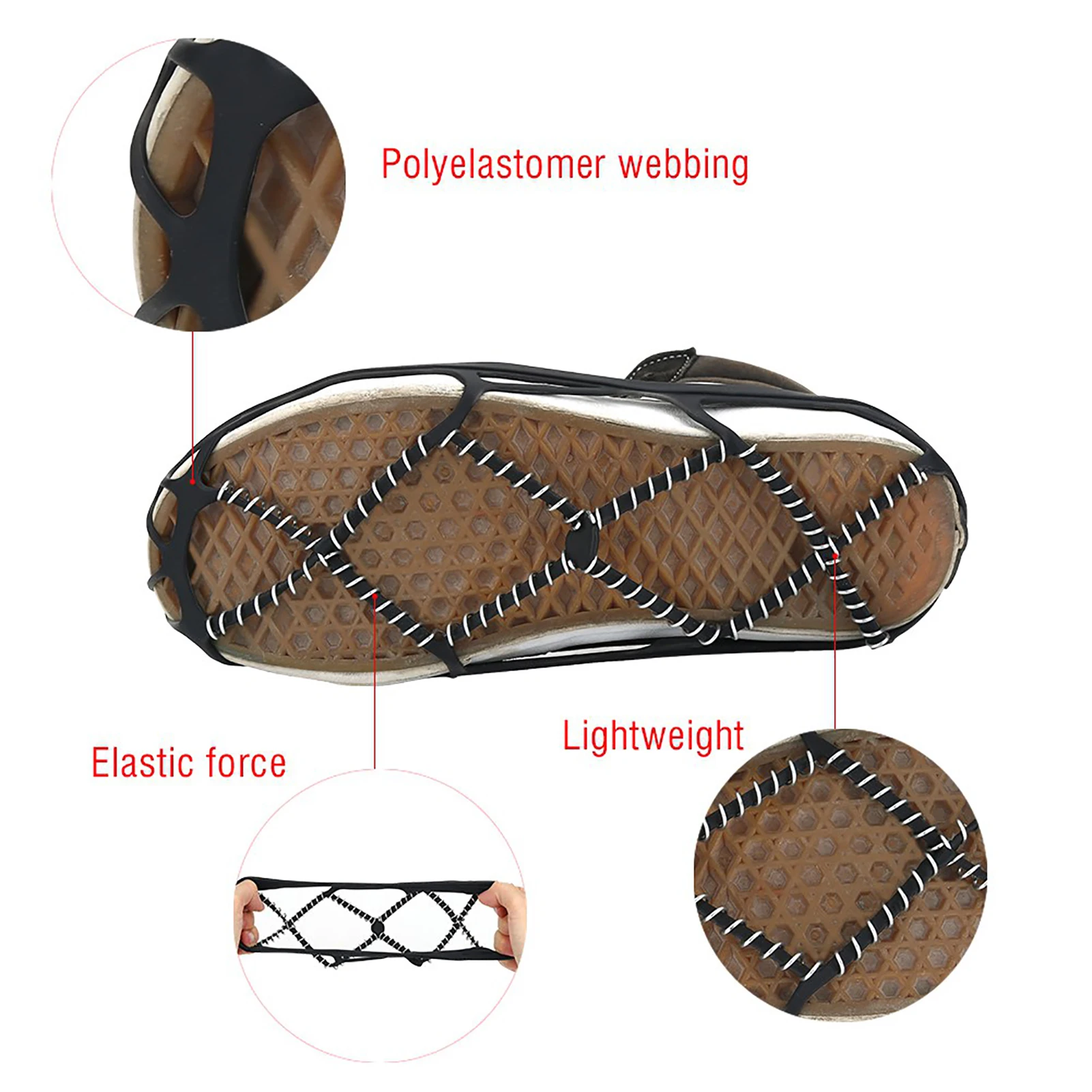 Ice Traction Outdoor Snow Antiskid Spikes Grips Mountain Climbing Footwear Ice Traction Cleats Snow Spikes Cleats climbing crampons ice gripper spikes