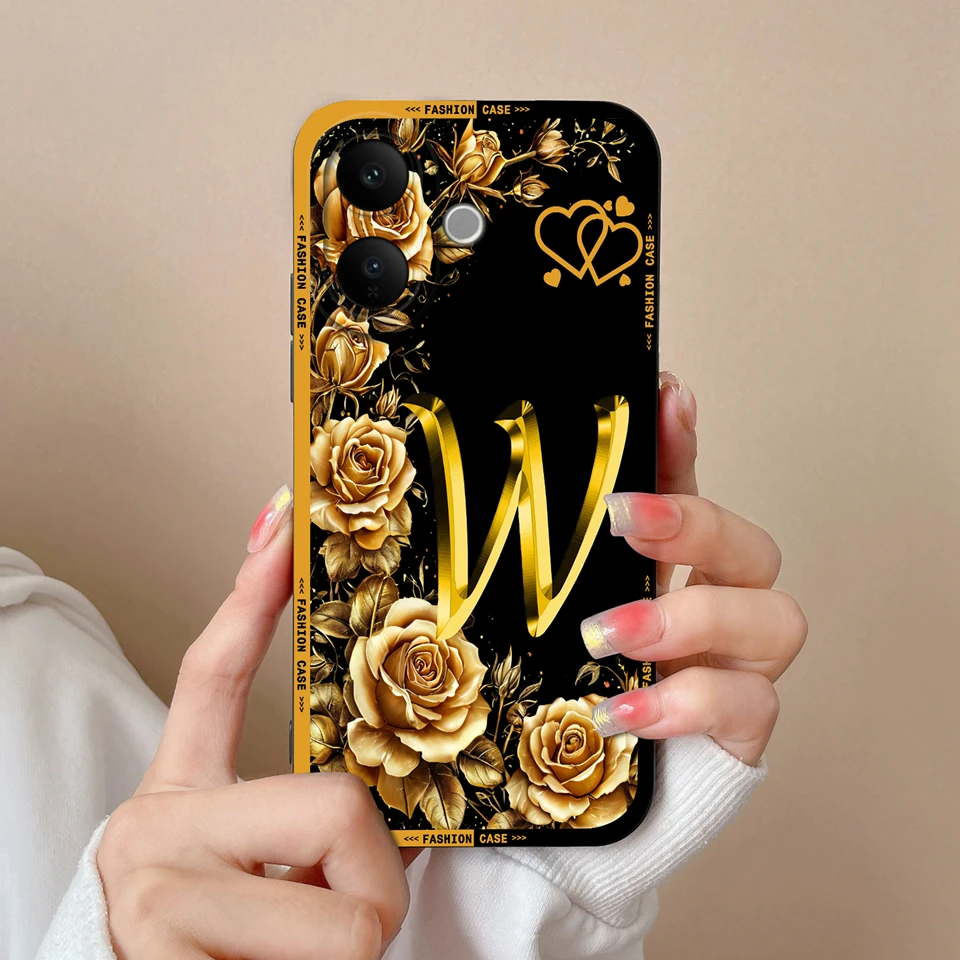 Elegant Flower Letter Design Phone Case - Beautiful Simplicity Collection