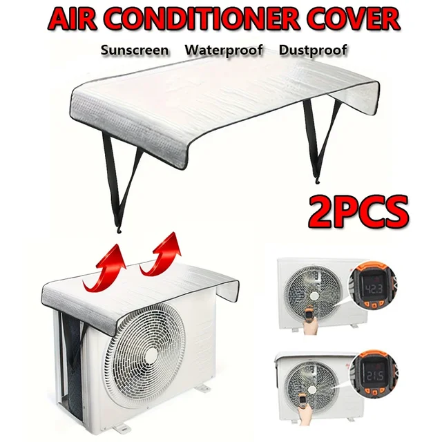 Housse de climatisation pour l'extérieur, 47x95CM, Anti-pluie, température, Anti-poussière, Anti-neige, nettoyage, housse de protection supérieure 1