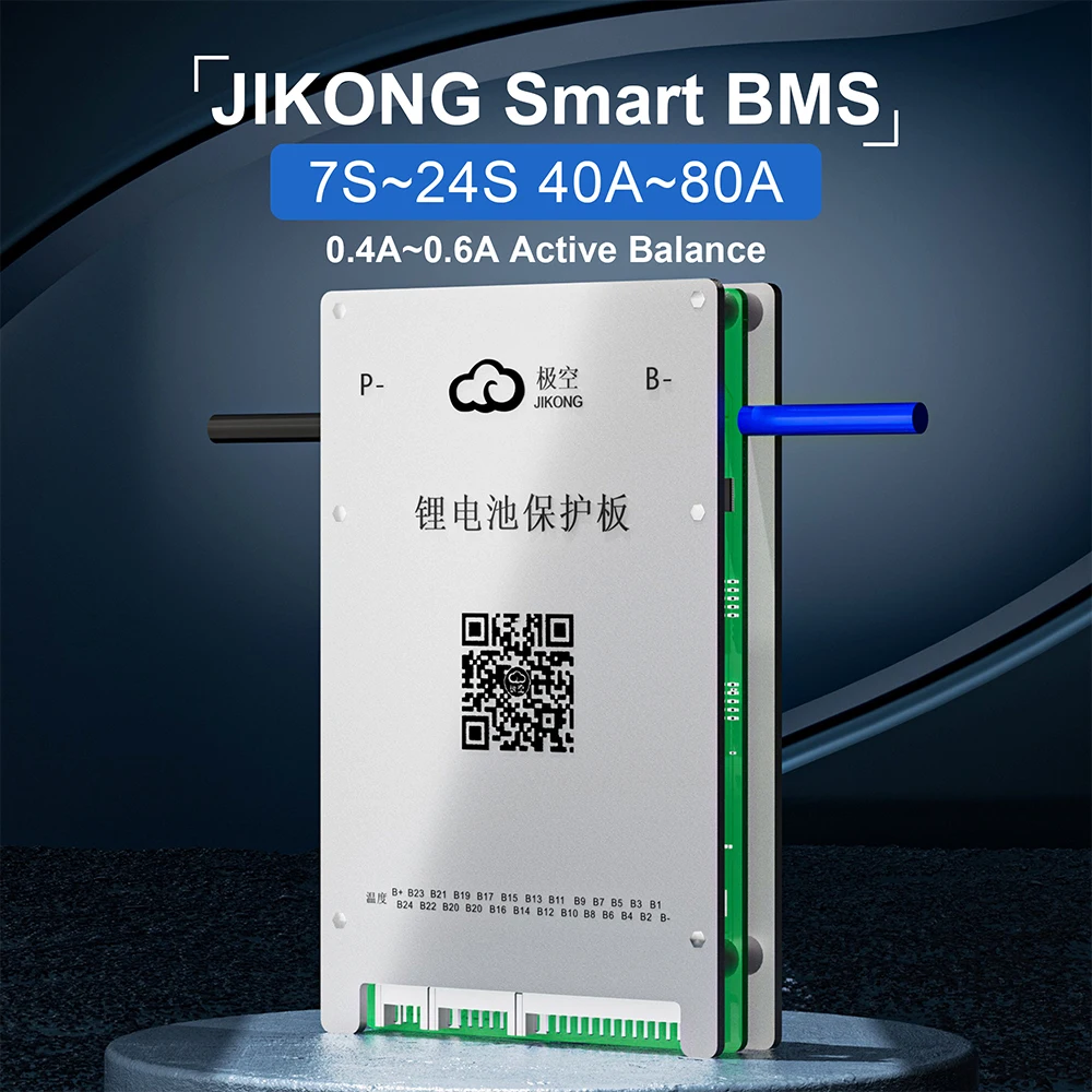 JIKONG BMS Ʈ JK BMS Ƽ 뷱 BT Ƭ ̿ 18650 ͸, RS485, 4S, 8S, 17S, 20S, 24S, 40A, 60A, 80A, LifePo4, 0.4A, 0.6A