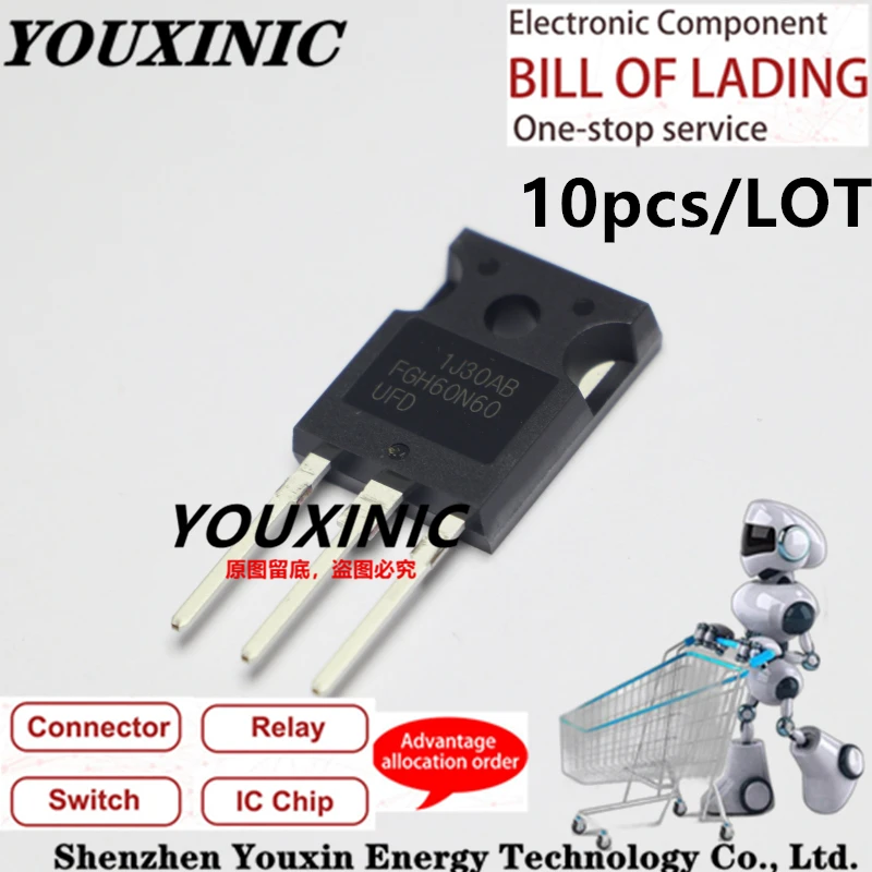 

YOUXINIC 2019+ 100% New Imported Original FGH60N60UFD FGH60N60 TO-247 IGBT Pipe Welder Commonly Used 60A 600V