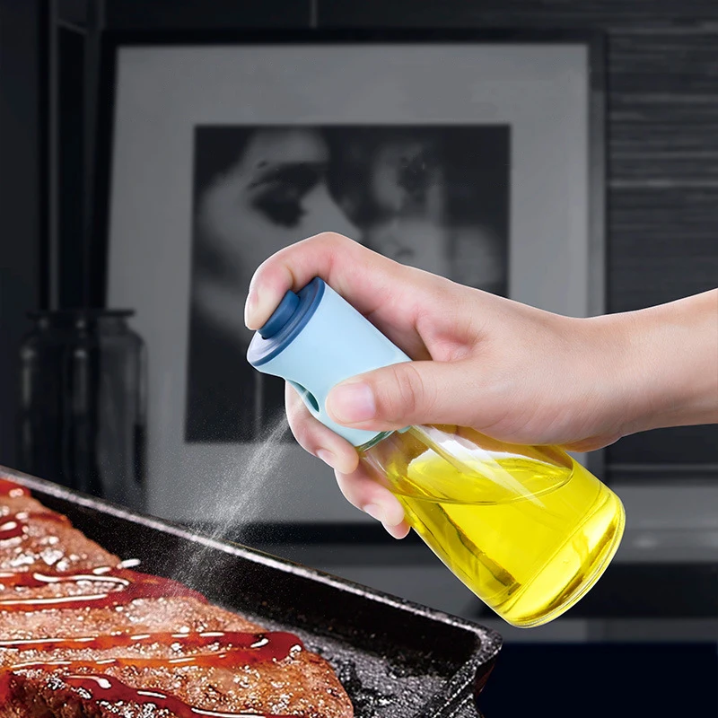 Glass Spray Bottle Kitchen Press Type Oil Bottle Vinegar Bottle Soy