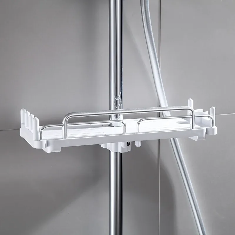 New Models Extendable Shower Shelf Bathroom Shelf Without Drilling Shampoo Tray Shower Storage Holder Bathroom Accessories 2