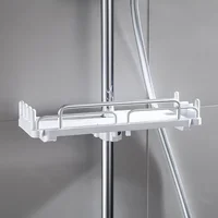 New Models Extendable Shower Shelf Bathroom Shelf Without Drilling Shampoo Tray Shower Storage Holder Bathroom Accessories 2