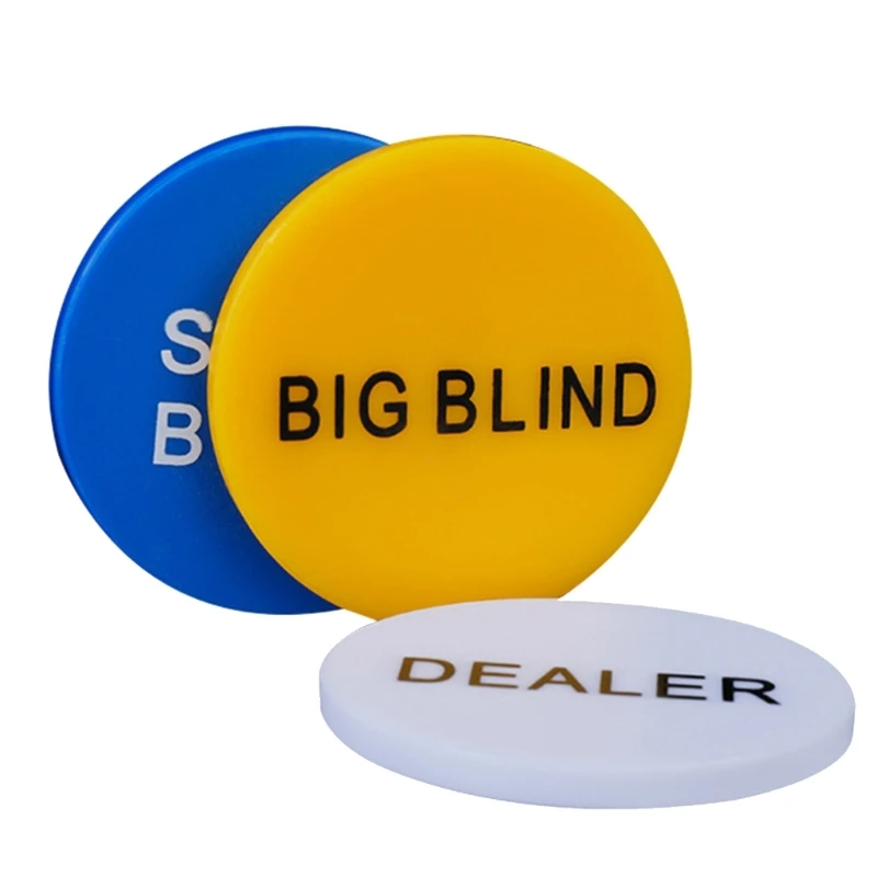 4Pcs Professional Poker Game Small Blind Big Blind Dealer Buttons Poker Cards Guard Protector Coin Chip Button poker dealer button
