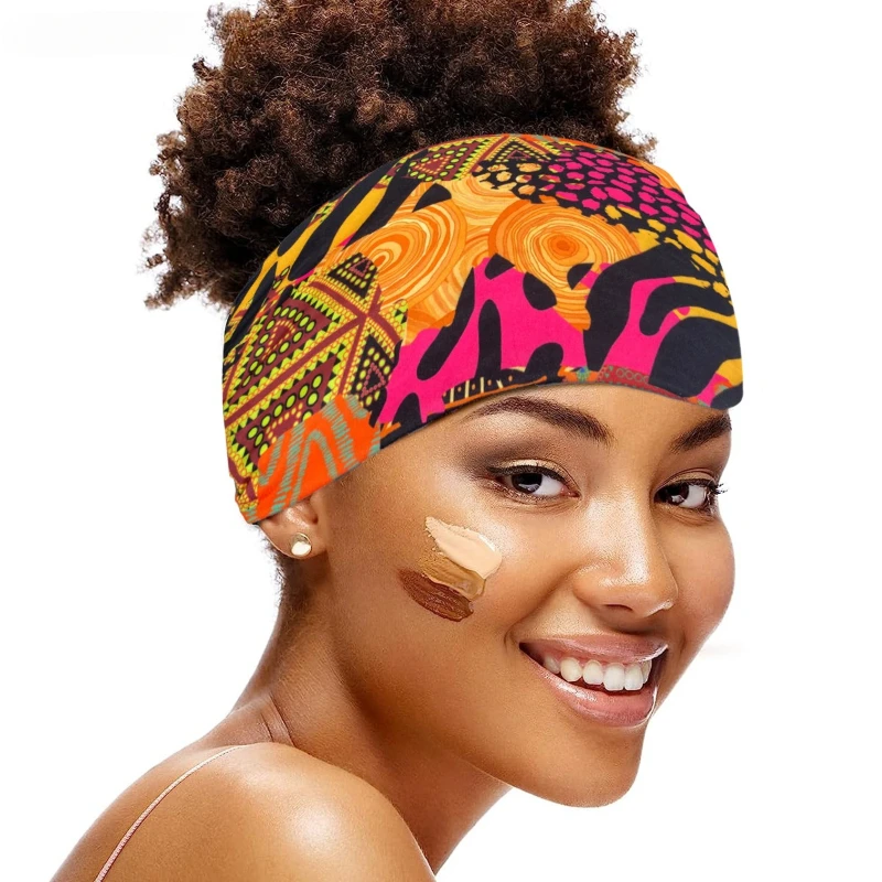 PROPOG Fasce larghe da donna, fasce per capelli da donna, fascia elastica per capelli turbante Boho fascia per capelli da yoga accessori per capelli africani