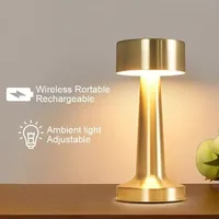 New 3 Color Dimmable LED Retro Bar Desk Table Lamps USB Rechargeable Touch Sensor Night Lights for Restaurant Coffee Shop Decor 1