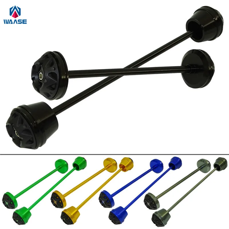 

WAASE 2pcs Front & Rear Wheel Fork Axle Sliders Cap Crash Protector For Kawasaki Z900 2017 2018 2019 2020 2021 2022