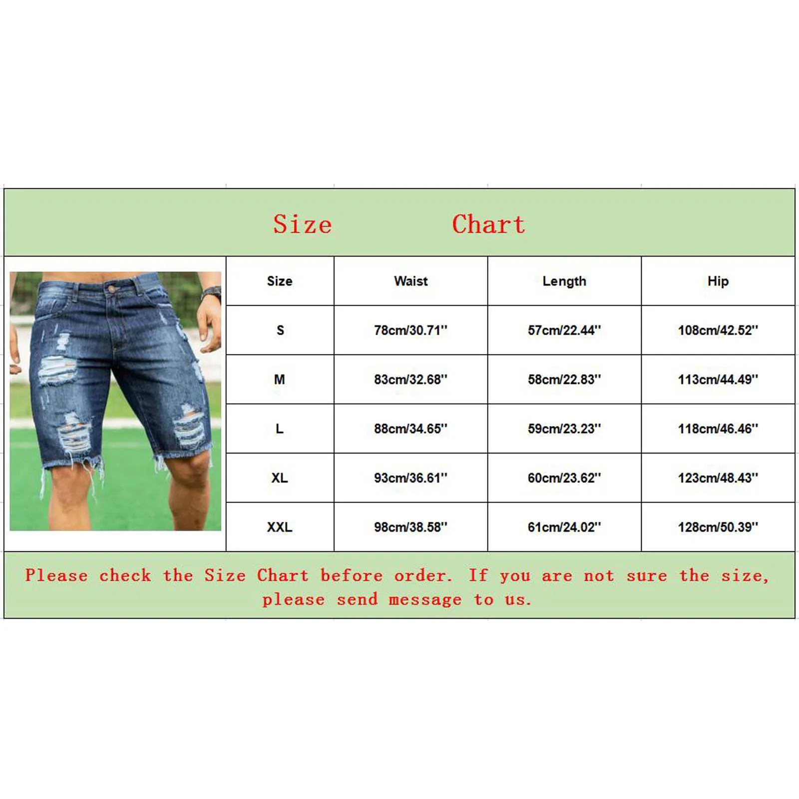 Men's Fashion Ripped Jeans Shorts Summer Casual Denim Shorts Mens Pocket Sports Summer Bodybuilding Denim Short Pants Jeans
