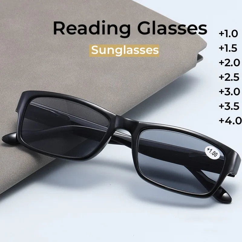 

Trendy Square Frame Presbyopia Eyewear Vintage Farsighted Eyeglasses Anti-blue Light Reading Glasses for Men Diopters Eyewear