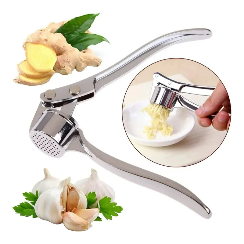 

Garlic Press Crusher Mincer Kitchen Stainless Steel Garlic Smasher Squeezer Manual Press Grinding Tool Kitchen Accessories