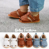 Boys Sandals Soft Leather Closed-Toe Toddler Baby Shoes Boys Girls Beach Shoes Sport Infant Kids Sandals Summer 2
