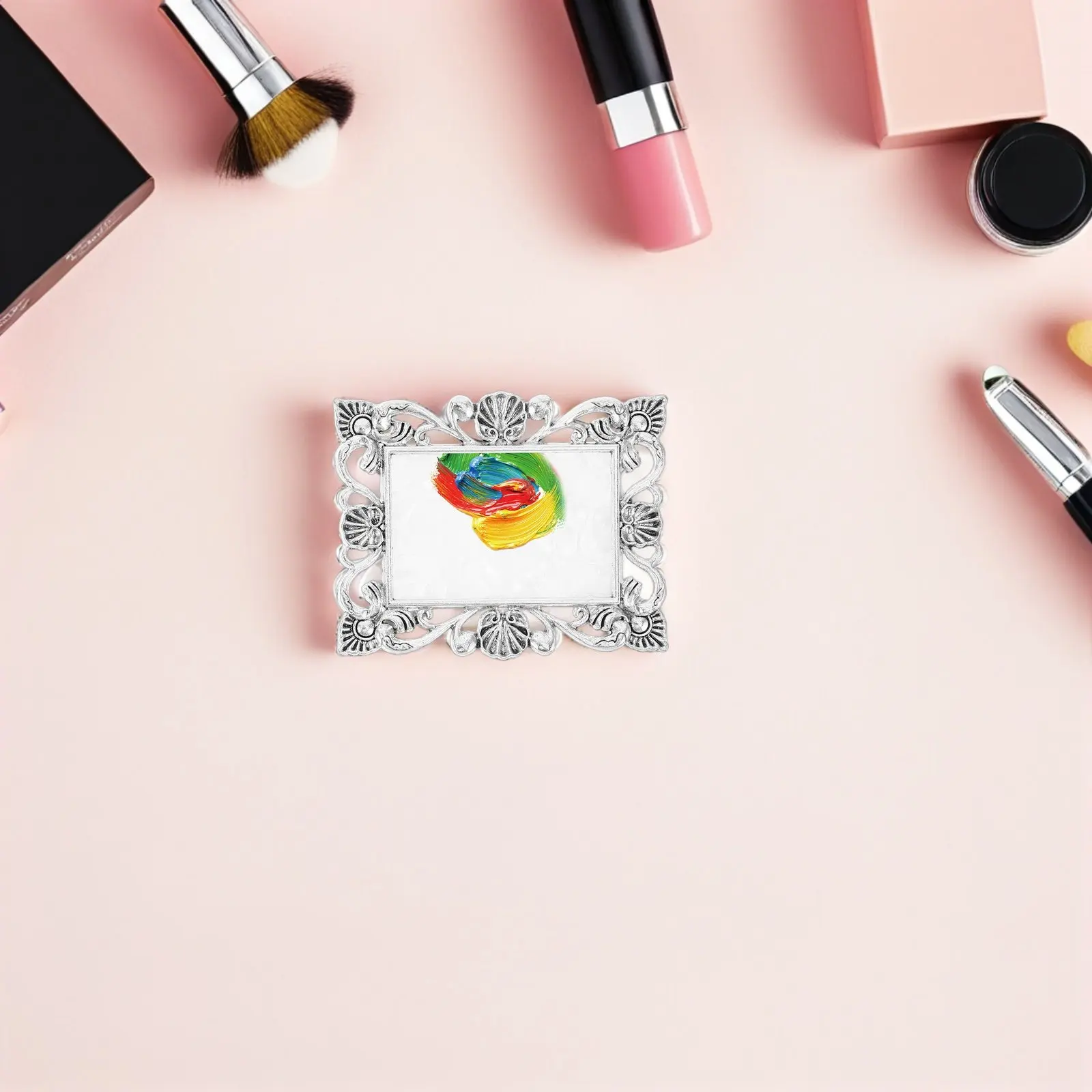 4pcs 레진 네일 아트 팔레트 빈티지 논슬립 컬러 디스플레이 보드 젤 폴리쉬 매니큐어 디자인 살롱 도구 네일 피그먼트 믹싱