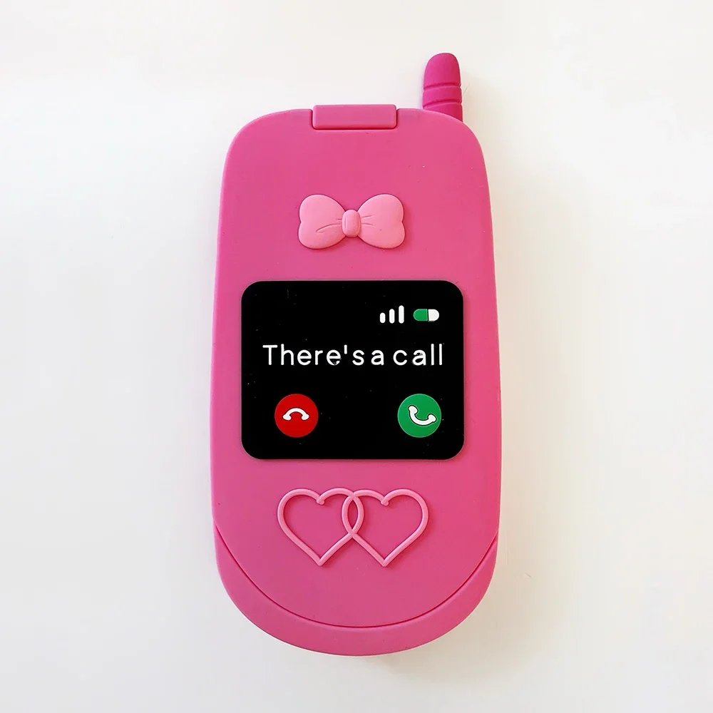 

3D Stereoscopic Ins Korea Flip Mirror Telephone Phone Case for IPhone 15 14 13 12 11 Pro Max Silicone Soft Anti-fall Back Cover