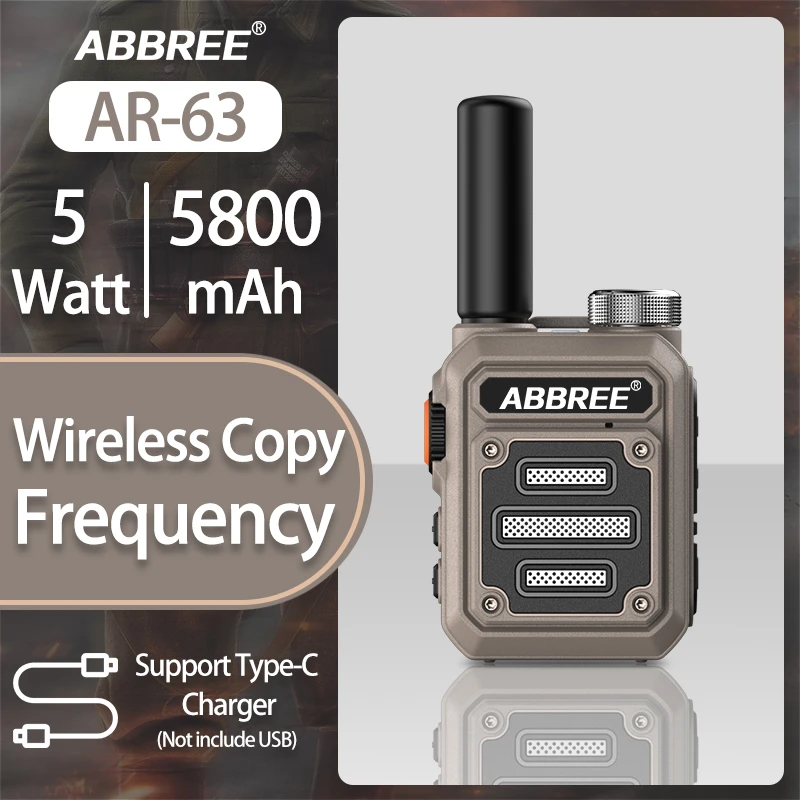 ABBREE AR 63 Automatic Wireless Copy Frequency Mini Walkie Talkie ...