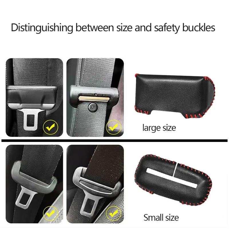 Universal Auto Sicherheitsgurt Schnalle Clip Protector Leder Abdeckung  Scratch Fall Auto Innenraum Knopf Zubehör B8C4