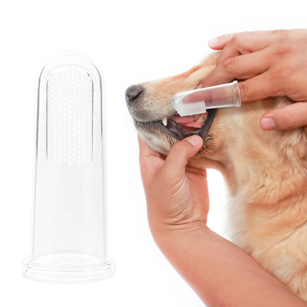 Title 3, Dog Cat Cleaning Supplies Soft Pet Finger Tooth...
