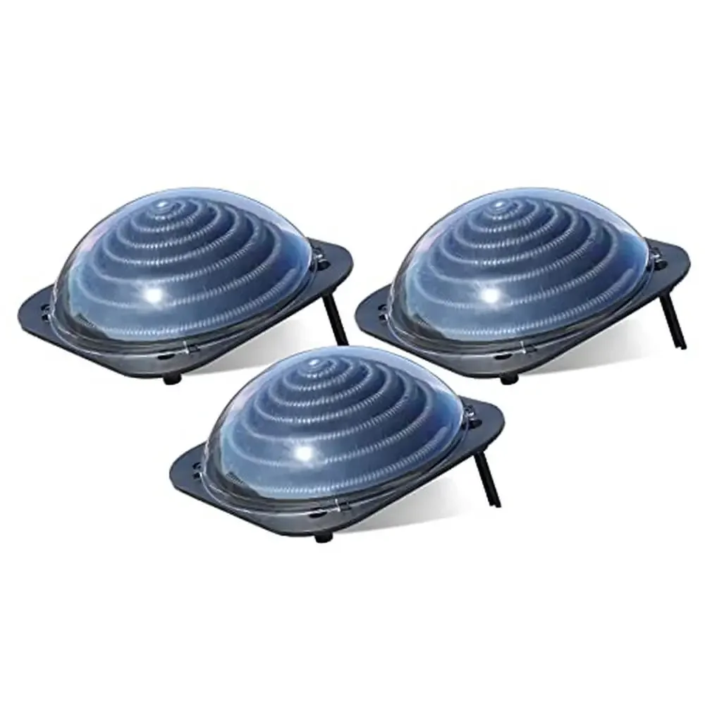 Above Ground Solar Pool Heater Contour Heating Coil 3 Packs Easy Install Eco-friendly Space Saving Compact Dome Design Heat