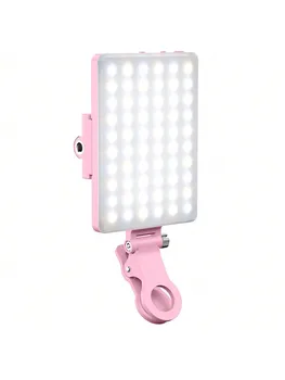 Luce selfie per telefono, laptop, tablet, fotocamera fotografica, video, con clip frontale e posteriore, 3 modalità luminose regolate per telefono, lPhon