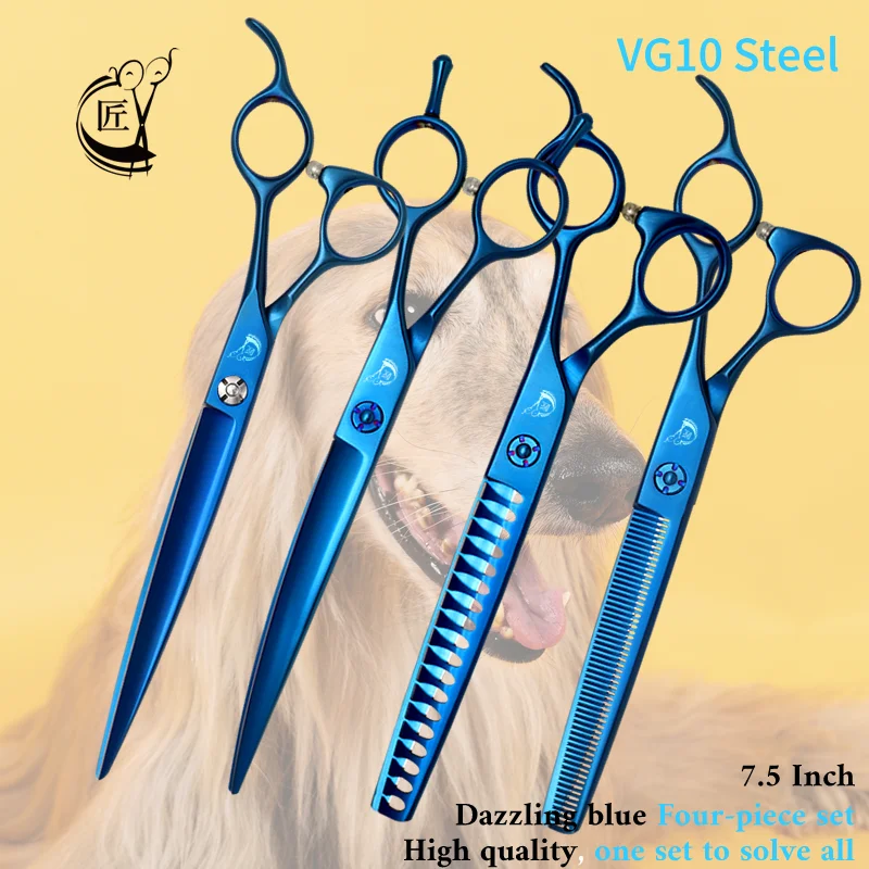 CraneProfessionalPetScissorsStraightThinningCurvedChunker