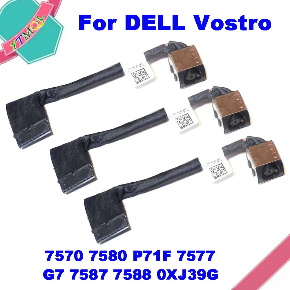 10-100 Pz Portatil Dc Power Jack Cabo Conector Para Per Dell Vostro 7570 7580 P71F / G7 7577 7587 7588 0 Xj39G