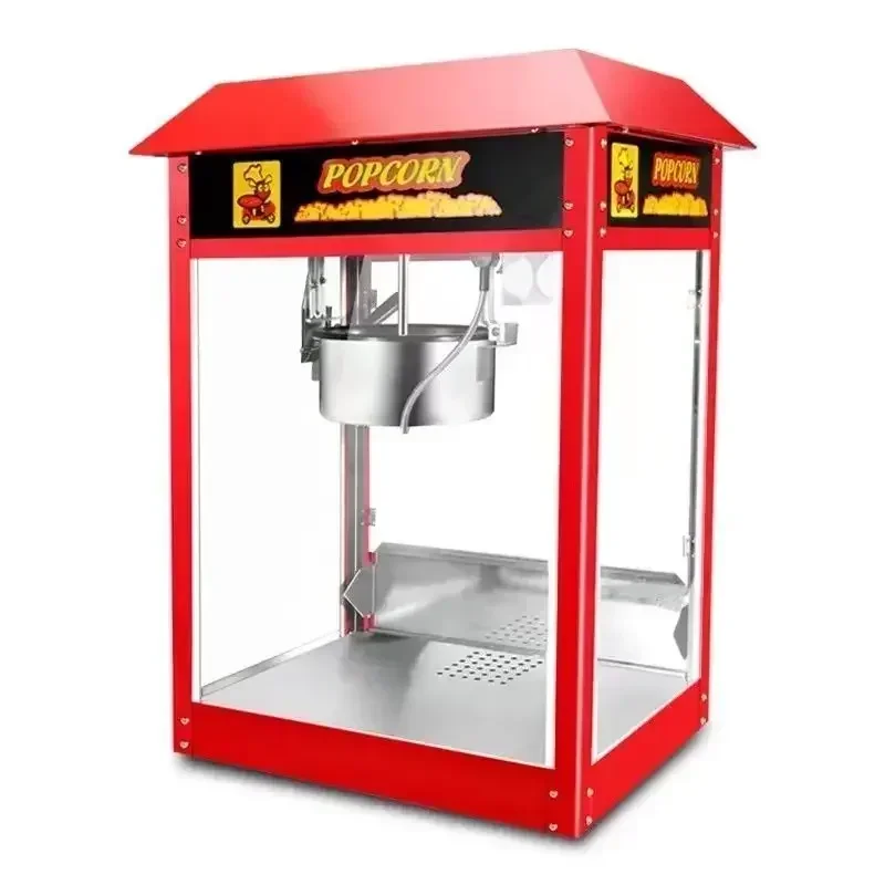 Commercial fully automatic popcorn machine thickened tempered glass electric popcorn machine 5