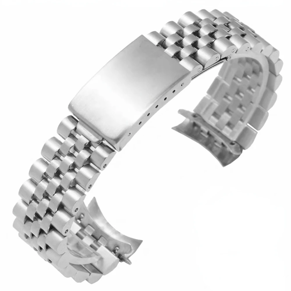 Straight End 18, 19, 20mm Super-JUB II metal Watch Bands | Strapcode