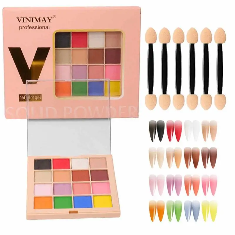 Набор градиентных пигментов для маникюра, 16 цветов Набор градиентных пигментов для маникюра, 16 цветов