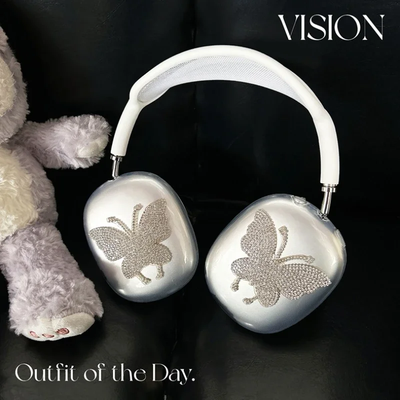 Coque Per Airpods Max Custodia Luxury Glitter Trasparente Auricolare Custodie Protettive In Silicone Per Apple Airpods Max Cover