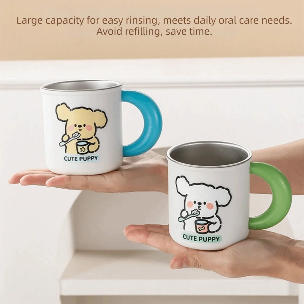 Bicchiere da bagno per bambini in acciaio inox con manico_voghion.com