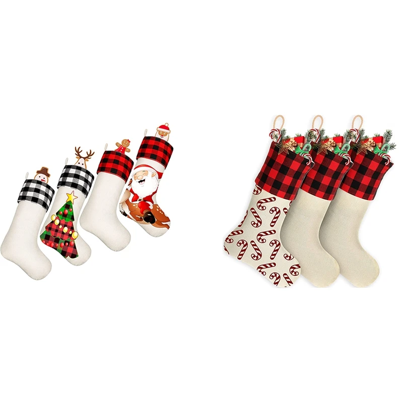 

Sublimation Burlap Christmas Stockings DIY Craft Sublimation Blank Stockings For Xmas Tree Fireplace DIY Craft