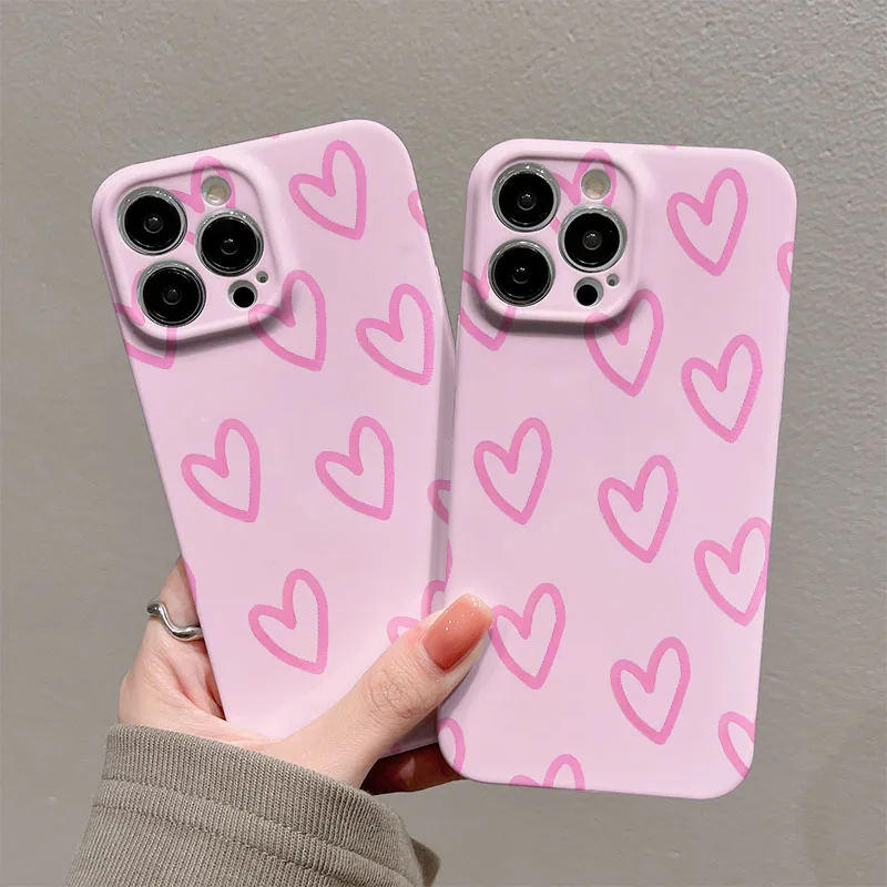 Hard Plastic Love Heart Phone Case - Durable Protective Cover