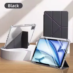 Sleek Transparent Tablet Protective Cover for 7th 8th 9th 10.2 (Black)