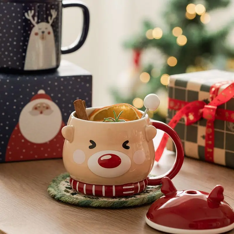 Elk Christmas Ceramic Mug 3