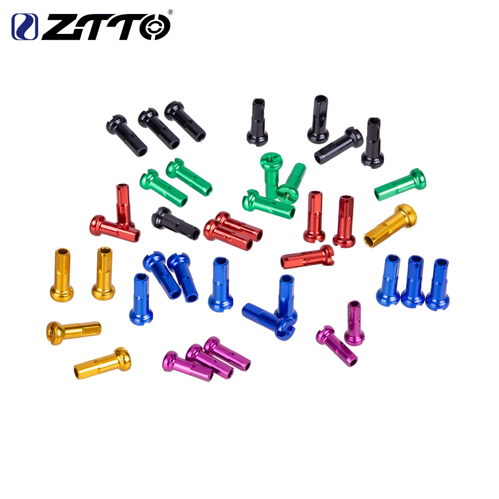 ZTTO 12pcs Mountain Road Bicycle Spoke Nipples 14G 2.0*14mm High Strength Aluminum Alloy Cycling Bike Wheel Hub Spoke Nipples