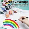 5 Bottles Marie's Fabric Paint Set 50ml/1.69oz,Bright Colors,Quick-Drying,Suitable for Clothes,Canvas Bag,Great for Adults 3
