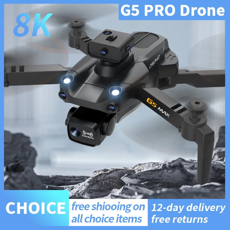 

G5 GPS Drone Professional HD ESC 4K Dual Camera Avoidance Optical Flow Positioning Brushless Racing Drone Kid Gift Toys