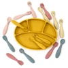 3PCS Cute Baby Learning Spoons Utensils Set Newborn Feeding Spoon Set Toddler Scoop Weaning Cutlery Children‘s Tablewar 2