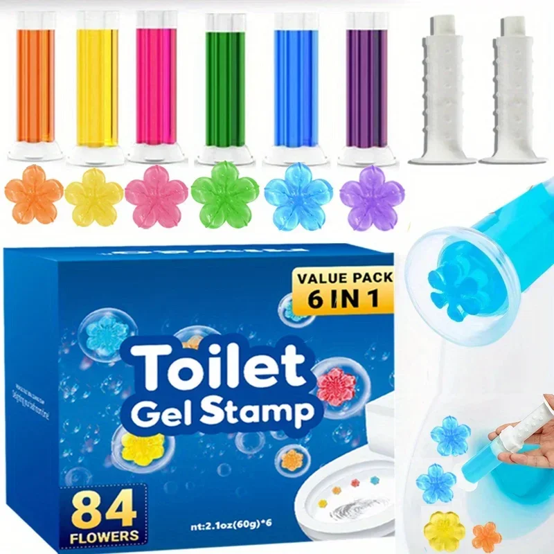 6in 1box floral toilet cleaning gel toilet deodorizing cleaner air freshener aromatherapy deodorizing cleaning and removing odor toilet cleaner gel toilet cleaner