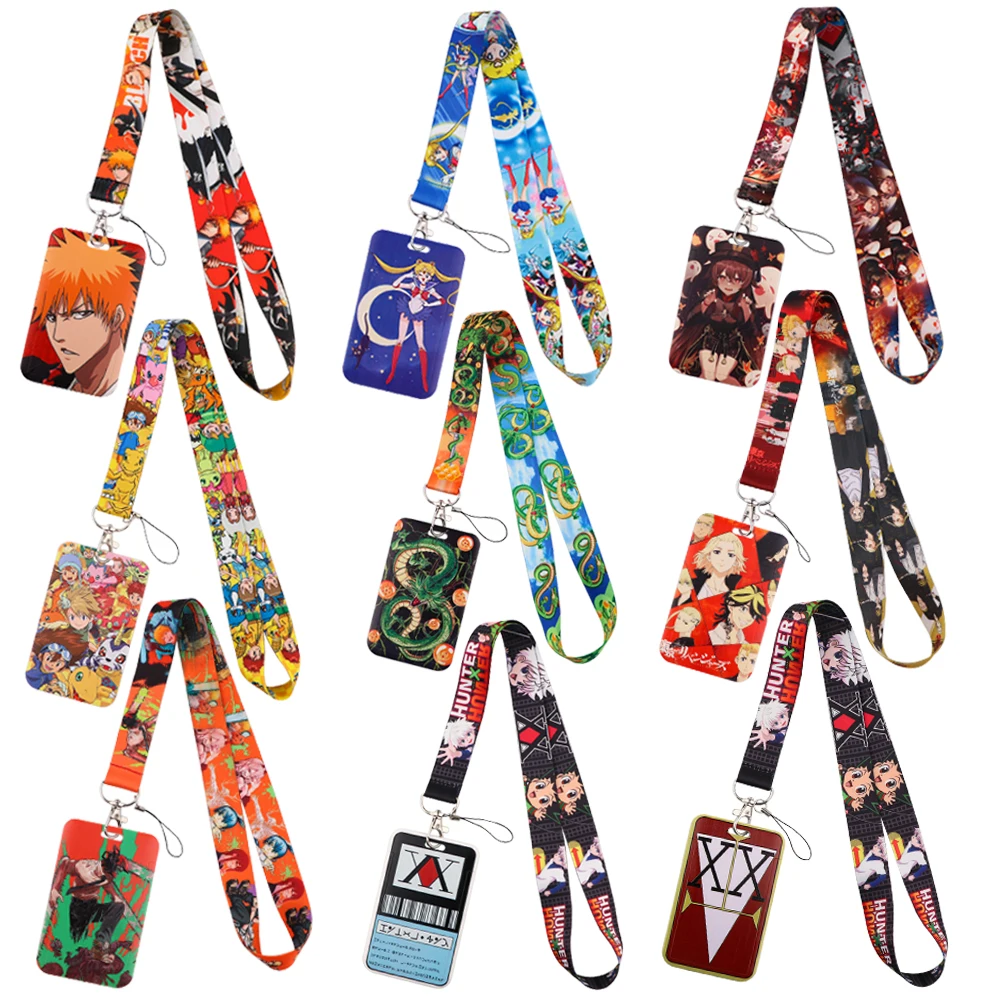Key Chain Lanyard Strap Anime Anime Lanyard Id Holder Neck Strap
