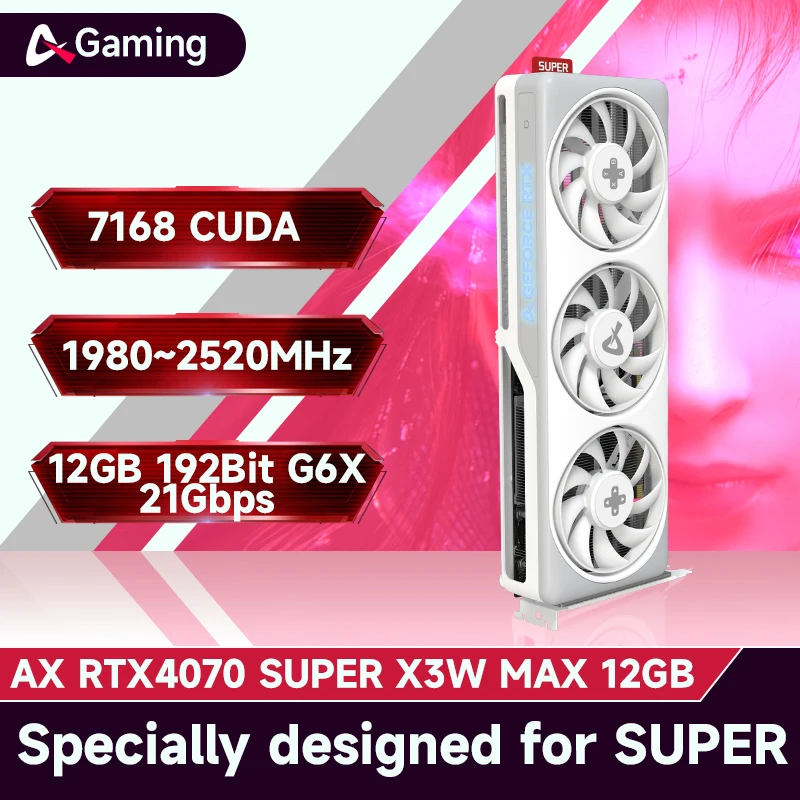 AX ゲーム RTX4070 スーパー X3W 最大 12 ギガバイトの新しい