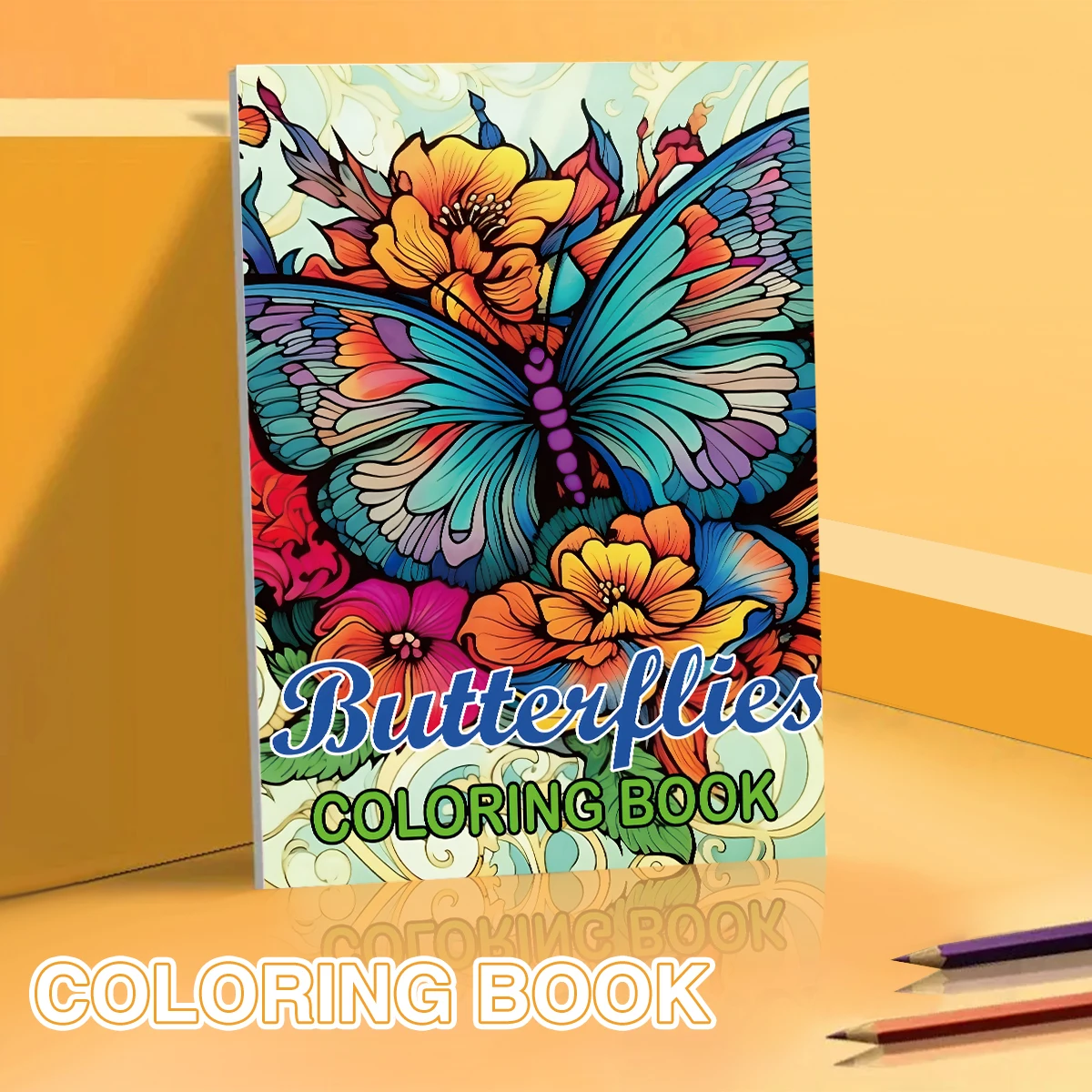 1PC Butterflies Coloring Book Drawings for Kids Teens Adults Creative Inspirational Stress Relief Relaxation 20 Pages