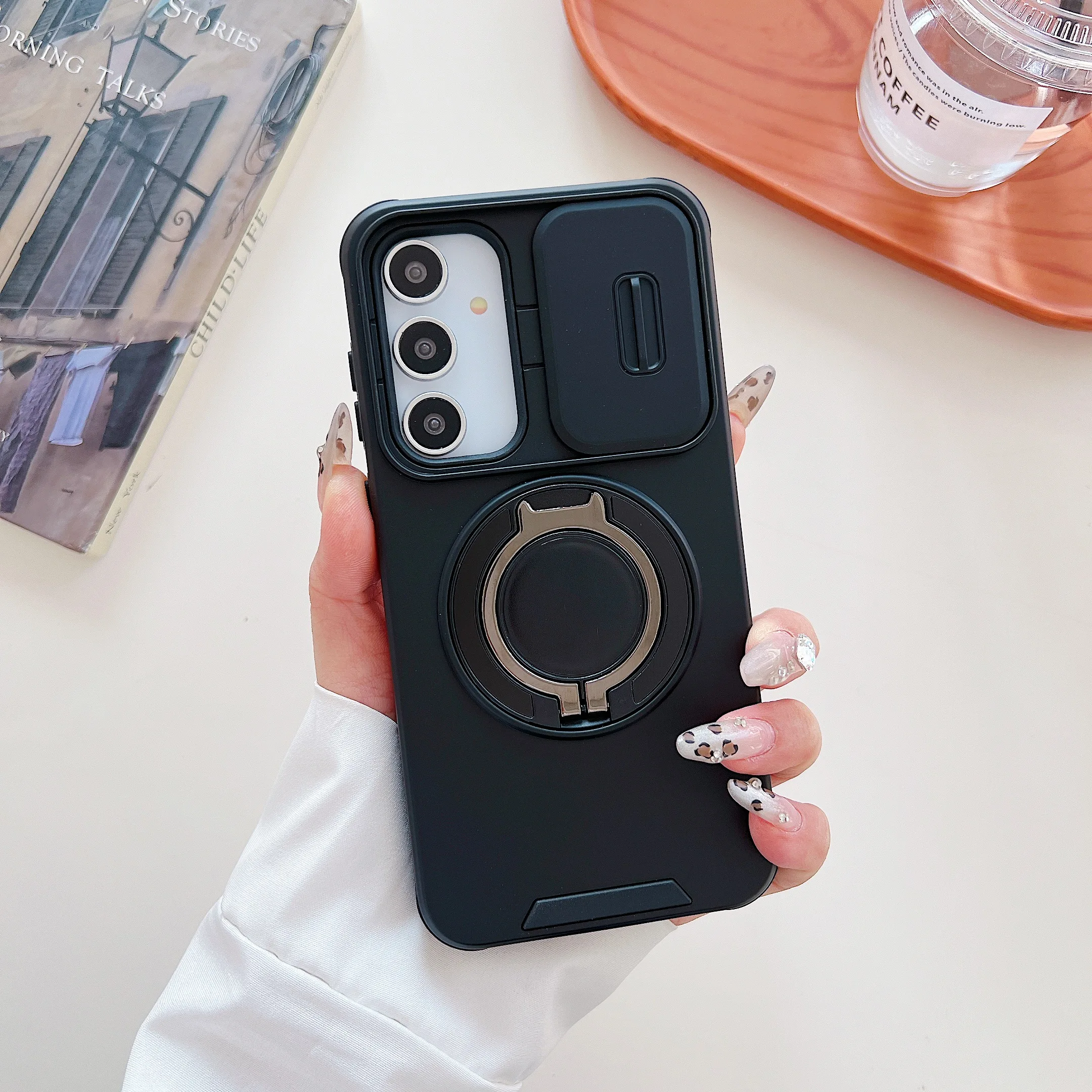 Magnetic Ring Stand Shockproof Phone Case Cover