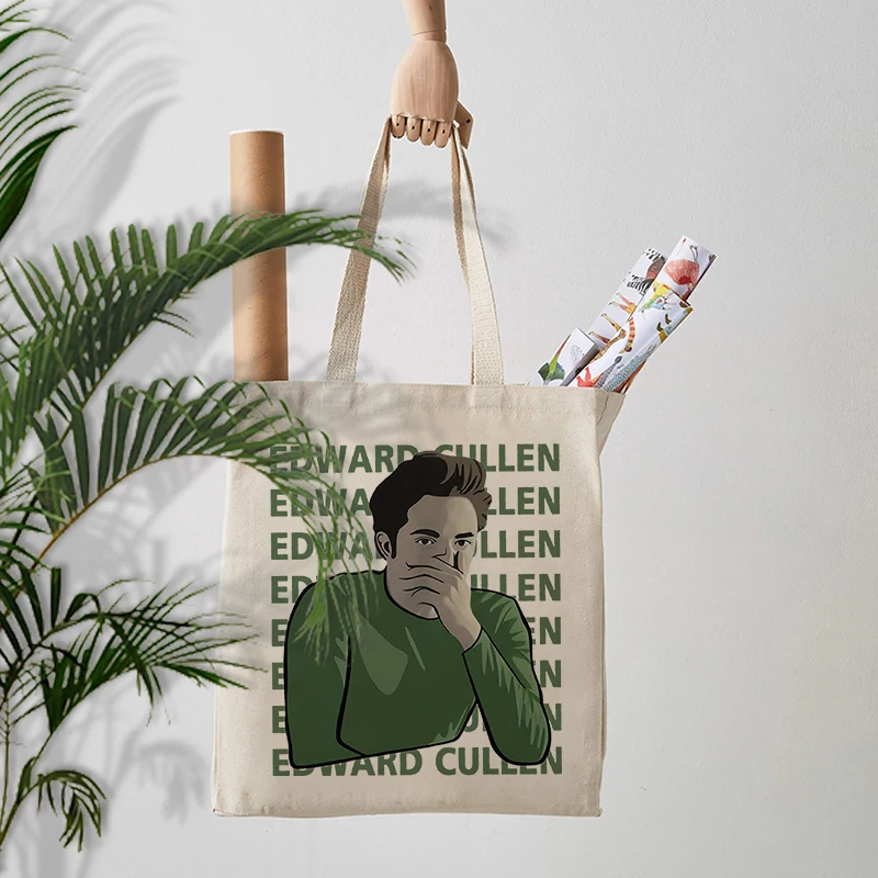 Twilight Movie Merchandise Pattern Tote Bag Vampire Movie Lovers Gift Forks Washington Gift Edward Cullen Shopping Bags shopping bag tote bags gift bag