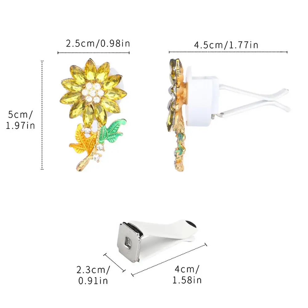 Flower Car Scent Diffuser Automotive Vent Clip Fragrance Diffuser Auto Perfume Diffuser With Vent Clip Aromatherapy Ornament Car
