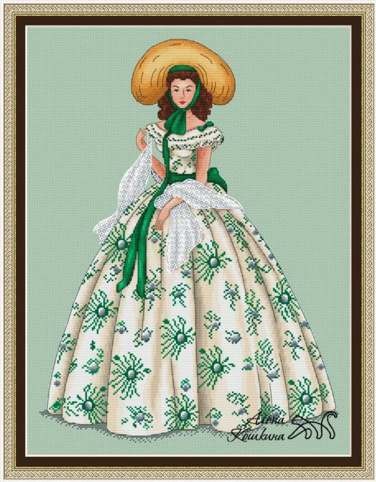 

Beauty 43-54 Embroidery DIY 14CT Unprinted Arts Cross stitch kits Set Cross-Stitching Home Decor