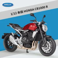 WELLY 1:12 HONDA CB1000 R Model Car Simulation Alloy Metal Toy Motorcycle Children's Toy Gift Collection 1